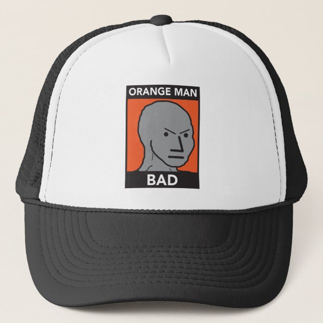 Orange Man Bad Trucker Hat (Front)