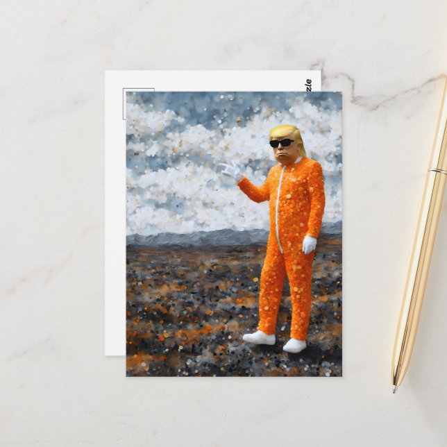 Orange Man Trump Postcard (Front/Back In Situ)