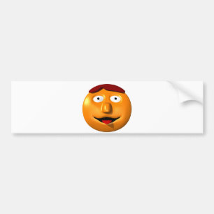 Orange man with his tounge out bumper sticker