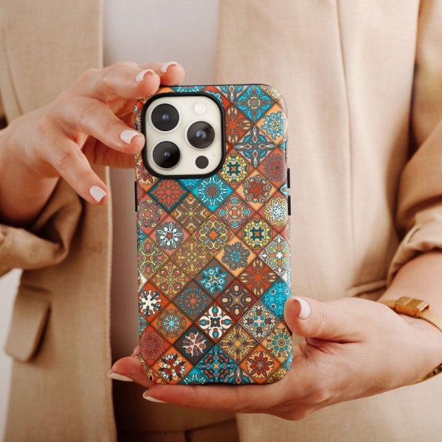 Orange Mandala Ethnic | iPhone 14 Case-Mate Case (Creator Uploaded)