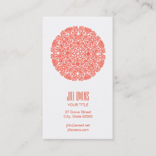 Orange Mandala Yoga Studio Business Cards