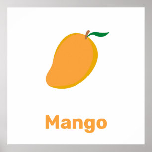 Orange mango with words poster