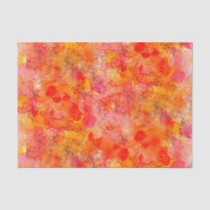 orange marble alcohol ink crafting tissue paper 