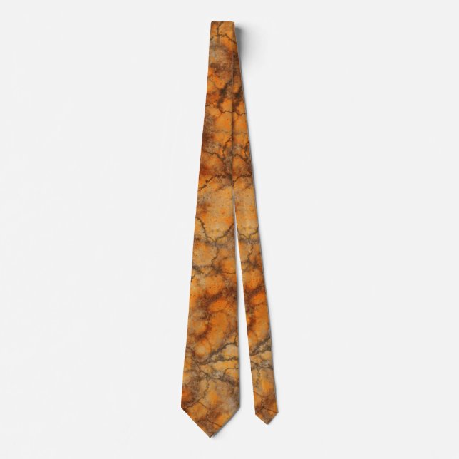 Orange marble background tie (Front)