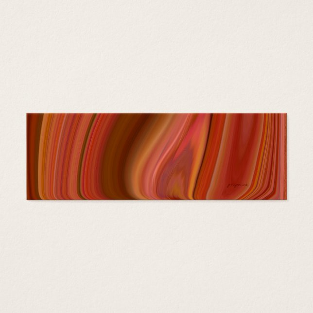 orange marble bookmark (Front)