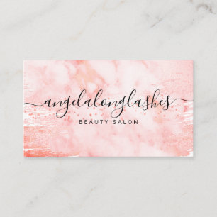Orange Marble Boutique Brand Business Card