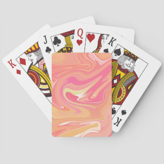 Orange Marble Playing Cards