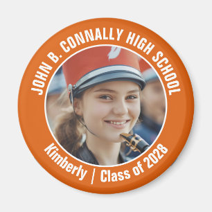 Orange Marching Band Photo High School Spirit Magnet