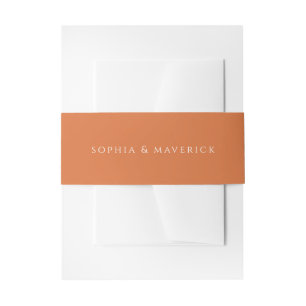 Orange & Marigold Bold Floral Belly Band Invitation Belly Band