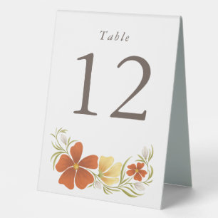 Orange & Marigold Bold Floral Table Top Sign
