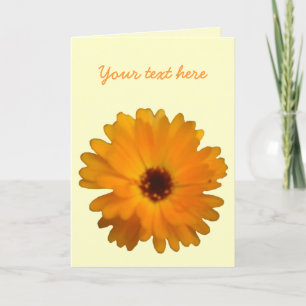 Orange Marigold Customisable Greeting Card