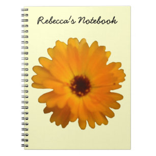 Orange Marigold Customisable Notebook