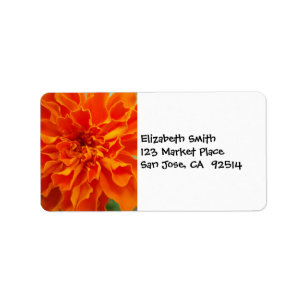 Orange Marigold Label