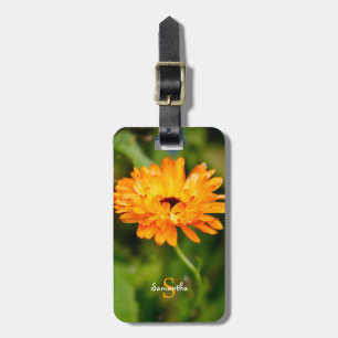Orange Marigold Luggage tag