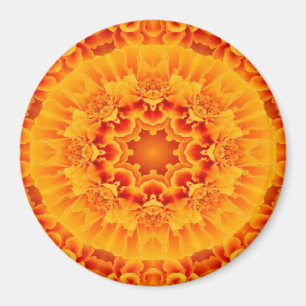 Orange Marigold Mandala Magnet