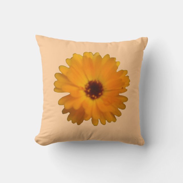 Orange Marigold Pillow (Front)