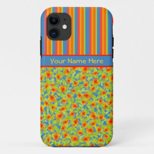 Orange Marigolds, Stripes iPhone 5/5s Case
