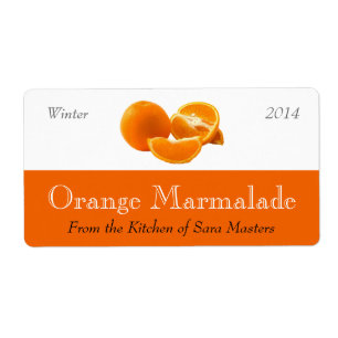 Orange Marmalade Canning Labels
