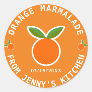 Orange Marmalade Classic Round Sticker