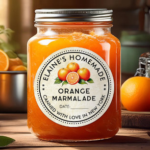 Orange marmalade custom sticker with oranges