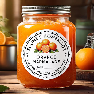 Orange marmalade custom sticker with oranges