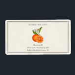 Orange marmalade Jam rectangular<br><div class="desc">Elegant Personalised hand painted watercolor vintage style Orange marmalade label. Use for your homemade jam's or anything you choose. Makes great gift. Fill your information on label and enjoy.</div>