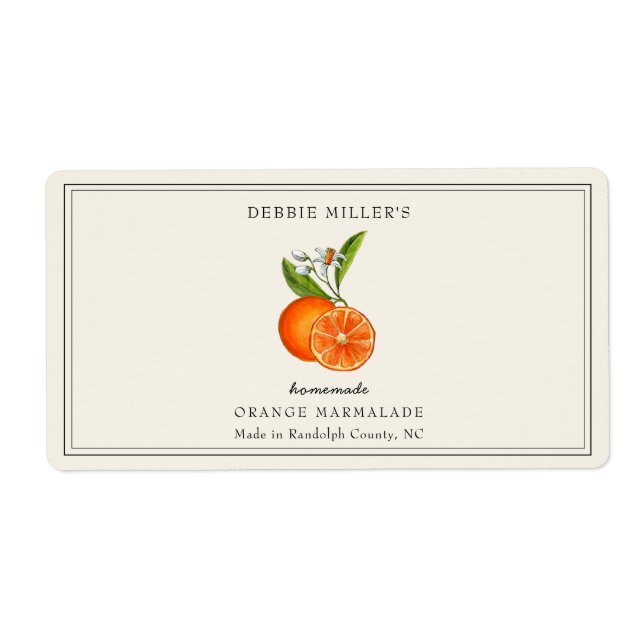 Orange marmalade Jam rectangular (Front)
