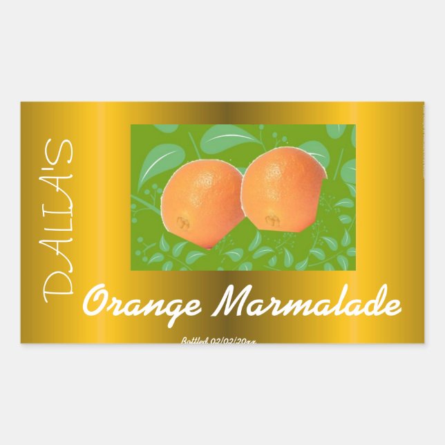 Orange marmalade label (Front)