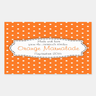 Orange Marmalade preserve jam food label sticker