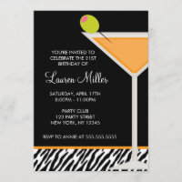 Orange Martini and Zebra Pattern