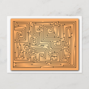 Orange Maze Postcard