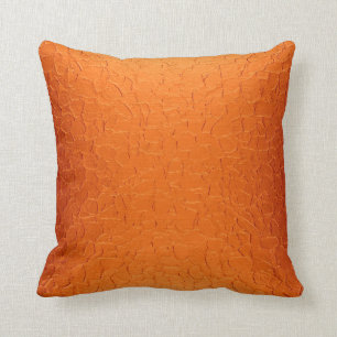 Orange Metal Abstarct Art Cushion