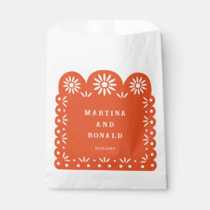 ORANGE MEXICAN PAPEL PICADO FAVOUR BAG