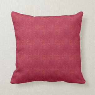 Orange Micro Dots on Grunge Red Cushion