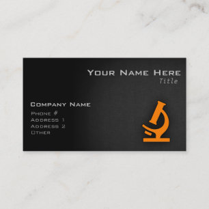 Orange Microscope Business Card