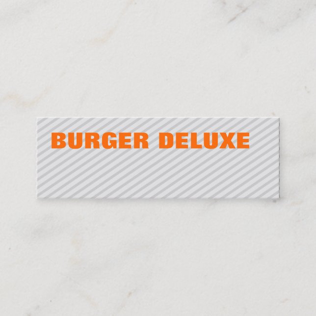 Orange Mini Business Card (Front)