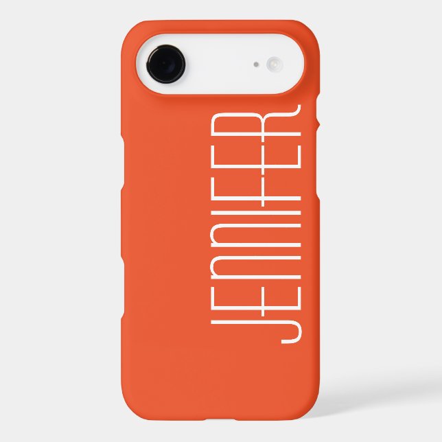Orange, Minimalist, Giant Jumbo Name,  Case-Mate iPhone Case (Back)