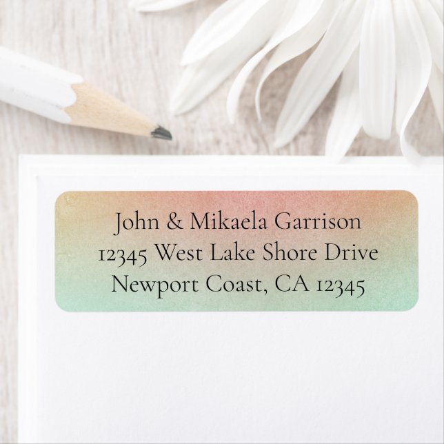 Orange Mint Return Address Label (Insitu)
