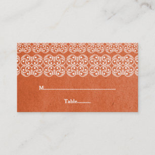 Orange Modern Bohemian Place Card
