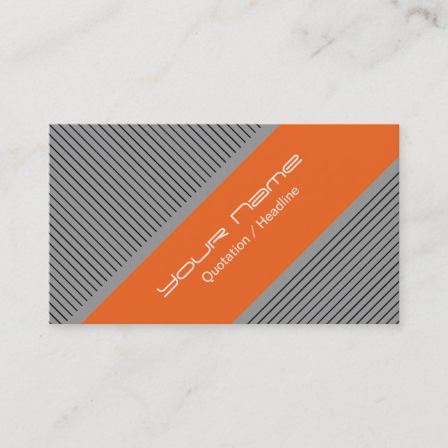 Orange Modern Business Card (Front)