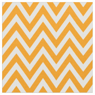 Orange Modern Chevron Stripes Fabric