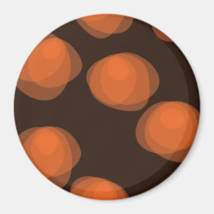 Orange, modern, cool, trendy abstract flowers magnet