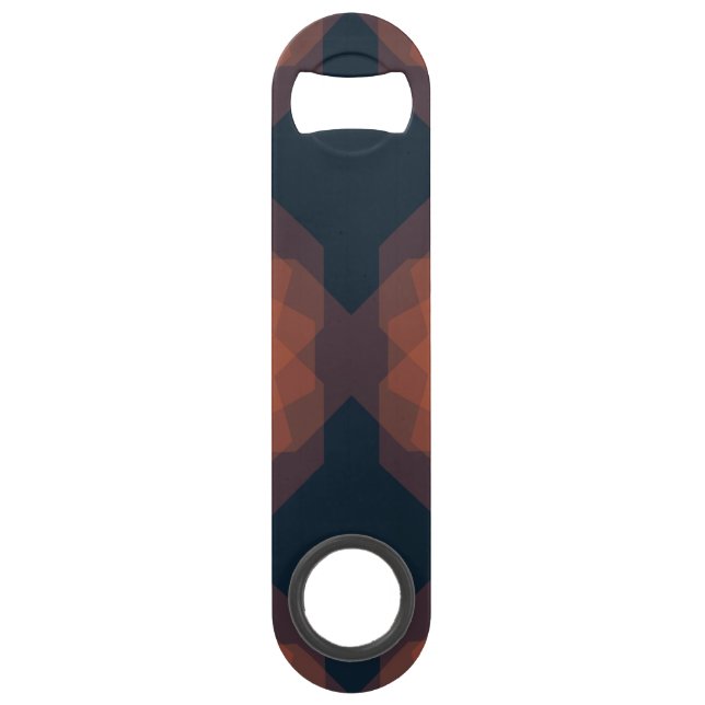 Orange, modern geometric flower abstraction (Front)