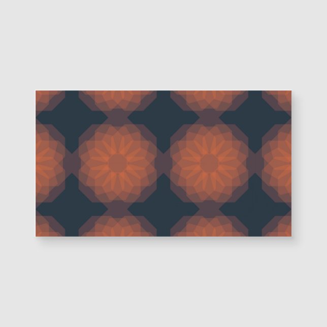 Orange, modern geometric flower abstraction (Front)