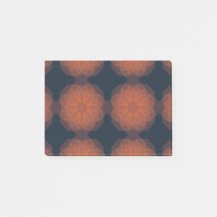 Orange, modern geometric flower abstraction post-it notes