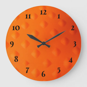 Orange modern  large clock