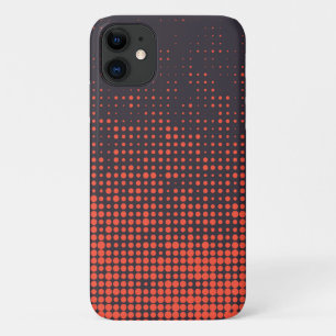 Orange, modern, urban halftone dots pattern design iPhone 11 case