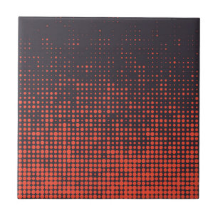 Orange, modern, urban halftone dots pattern design ceramic tile