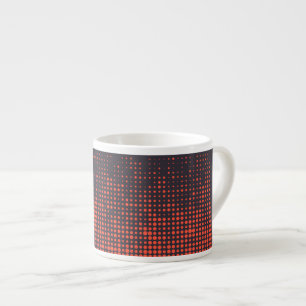 Orange, modern, urban halftone dots pattern design espresso cup