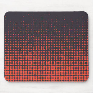 Orange, modern, urban halftone dots pattern design mouse pad